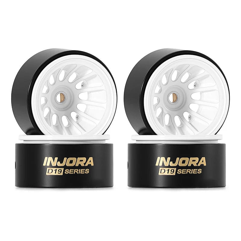 INJORA - 0.7" Turbine D19 Deep Dish Brass Wheels For 1/30 SCX30 (W7015) (W7015WH-19)