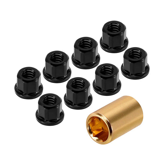 INJORA M2 Stainless Steel Nuts For 1/30 SCX30 (SCX30-12-8BK)