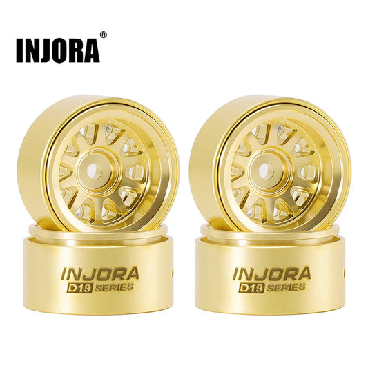 INJORA 0.7" D19 Brass Beadlock Wheels For 1/30 SCX30 (W7007)