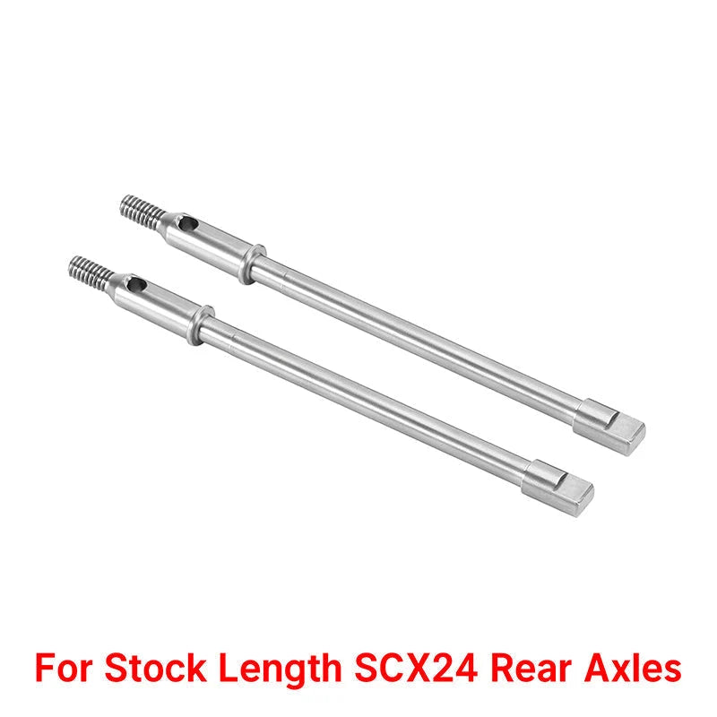 INJORA - Steel Dogbone Shafts For Stock SCX24 Axles (Rear) (SCX24-183R)