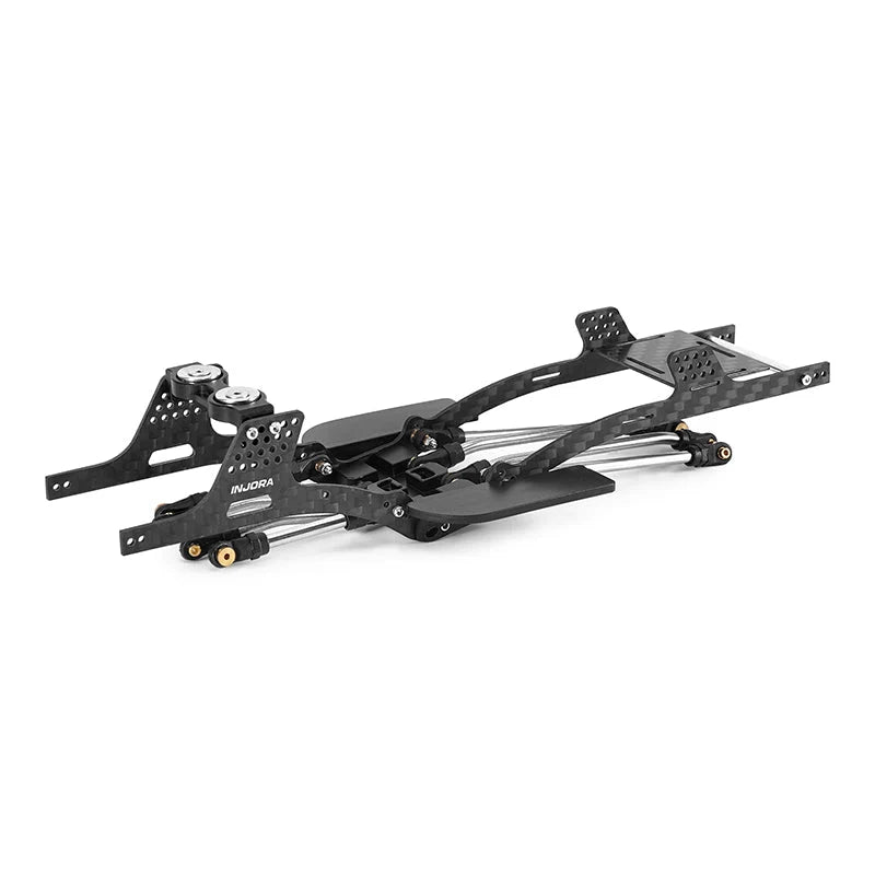 INJORA - Carbon Fiber LCG Chassis Kit For 1/24 SCX24, 155mm Wheelbase, 12° Skid Angle (INC-24L-C)