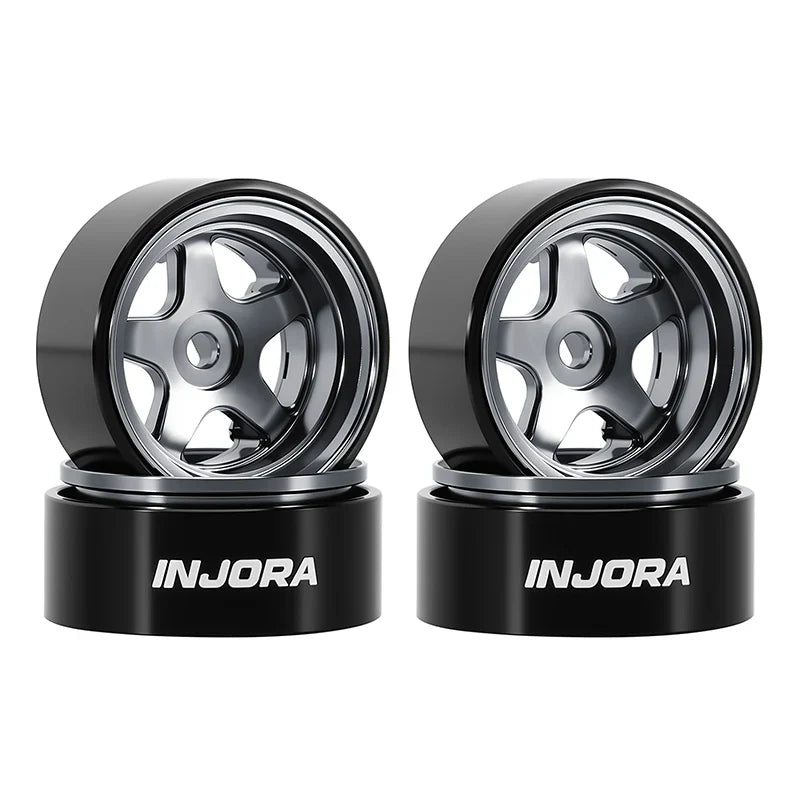 INJORA 0.7" 5-Spoke Aluminum Wheels for 1/30 SCX30 (W7002) (W7002TI-18)