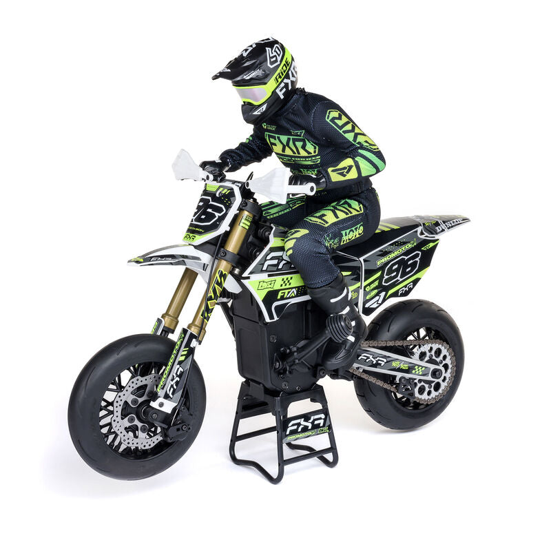 LOSI - Promoto-SM 1/4 Super Moto Motorcycle, FXR, White: RTR Basic  (LOS-2272)
