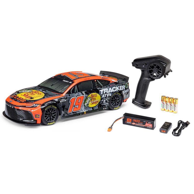LOSI - 1/12 NASCAR RC Racecar Martin Truex Jr. No. 19 2024 Bass Pro Toyota Camry 2S AWD RTR Brushed On-Road (Battery & Charger Included), Orange (LOS1122419)