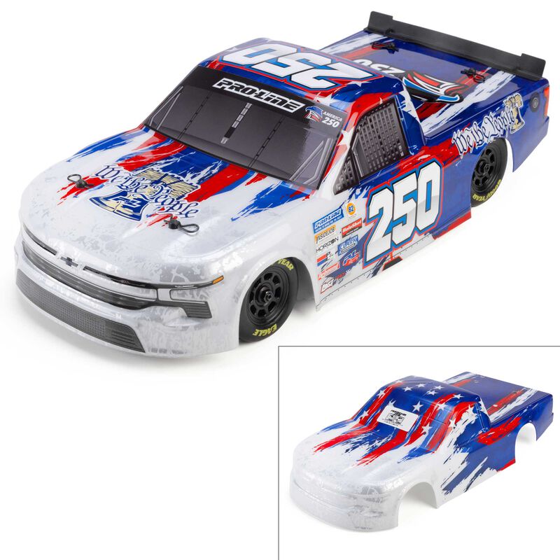 PRO-LINE RACING - 1/12 Pre-Cut/Pre-Painted 2024 Chevrolet Silverado NASCAR Truck Series America 250 Body: Losi NASCAR® Race Car (PRO365320)