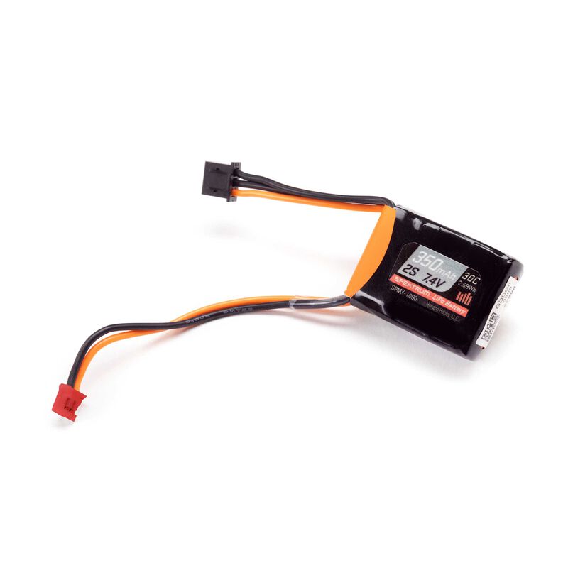 SPEKTRUM - 7.4V 350mAh 2S 30C LiPo Battery: PH2.0 (SPMX-1090)