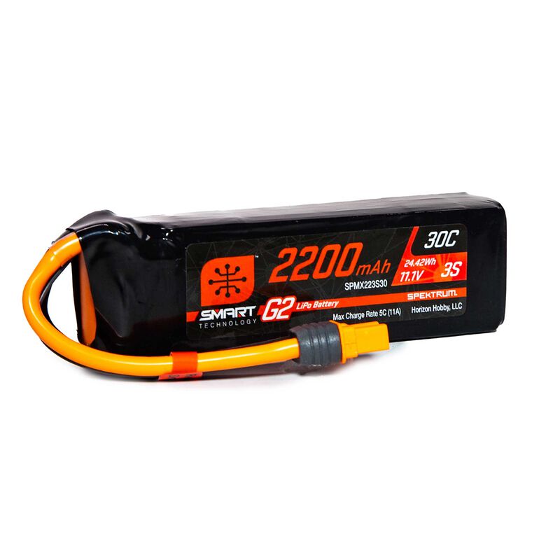 SPEKTRUM - 2200mAh 3S 11.1V Smart G2 LiPo 30C; IC3 (SPMX223S30)