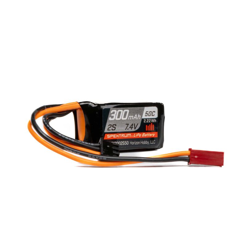 SPEKTRUM - 300mAh 2S 7.4V 50C LiPo JST-RCY Connector (SPMX3002S50)