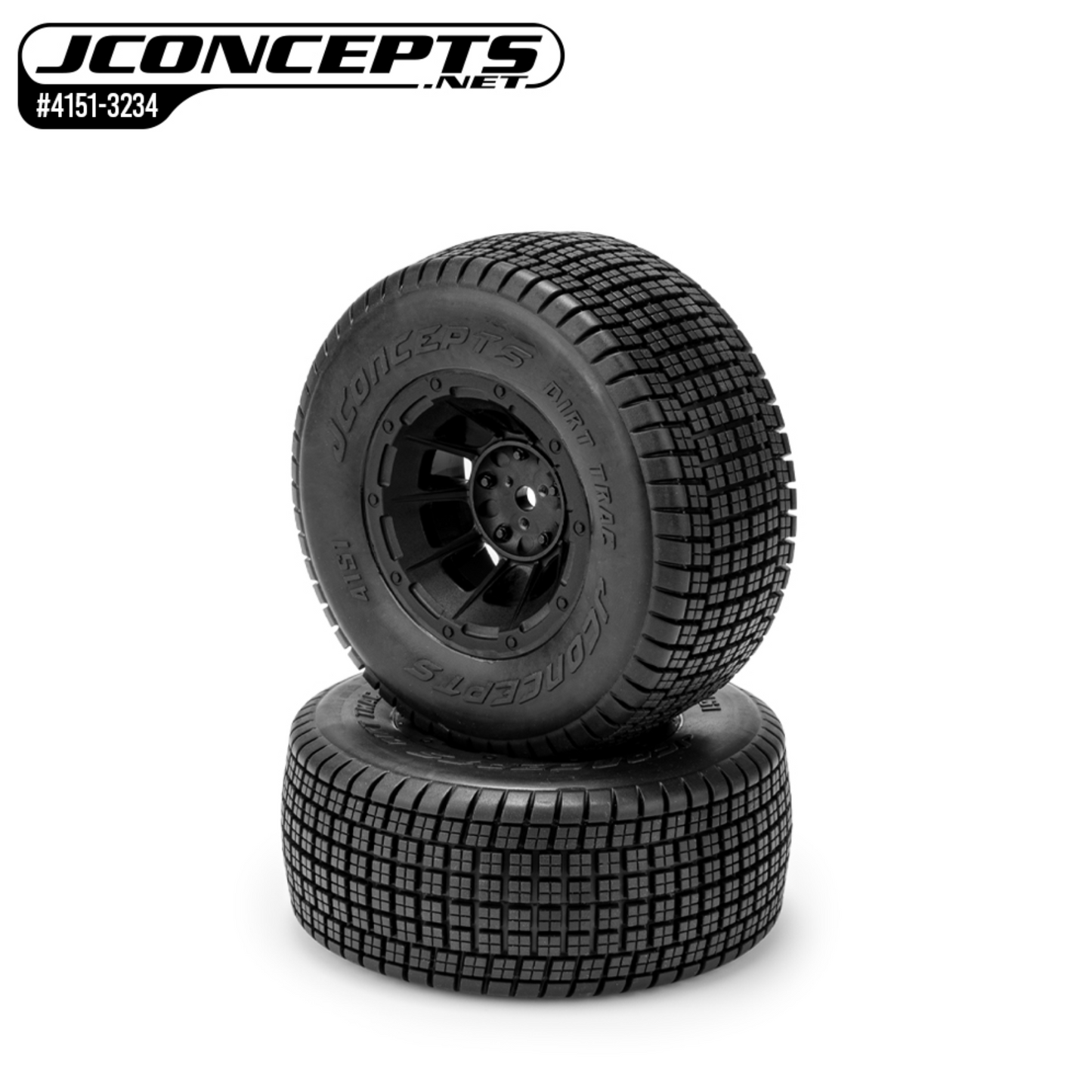 JConcepts Dirt Trac - Pre-mounted on Hazard Wheels - 2wd Front (4151-3234)