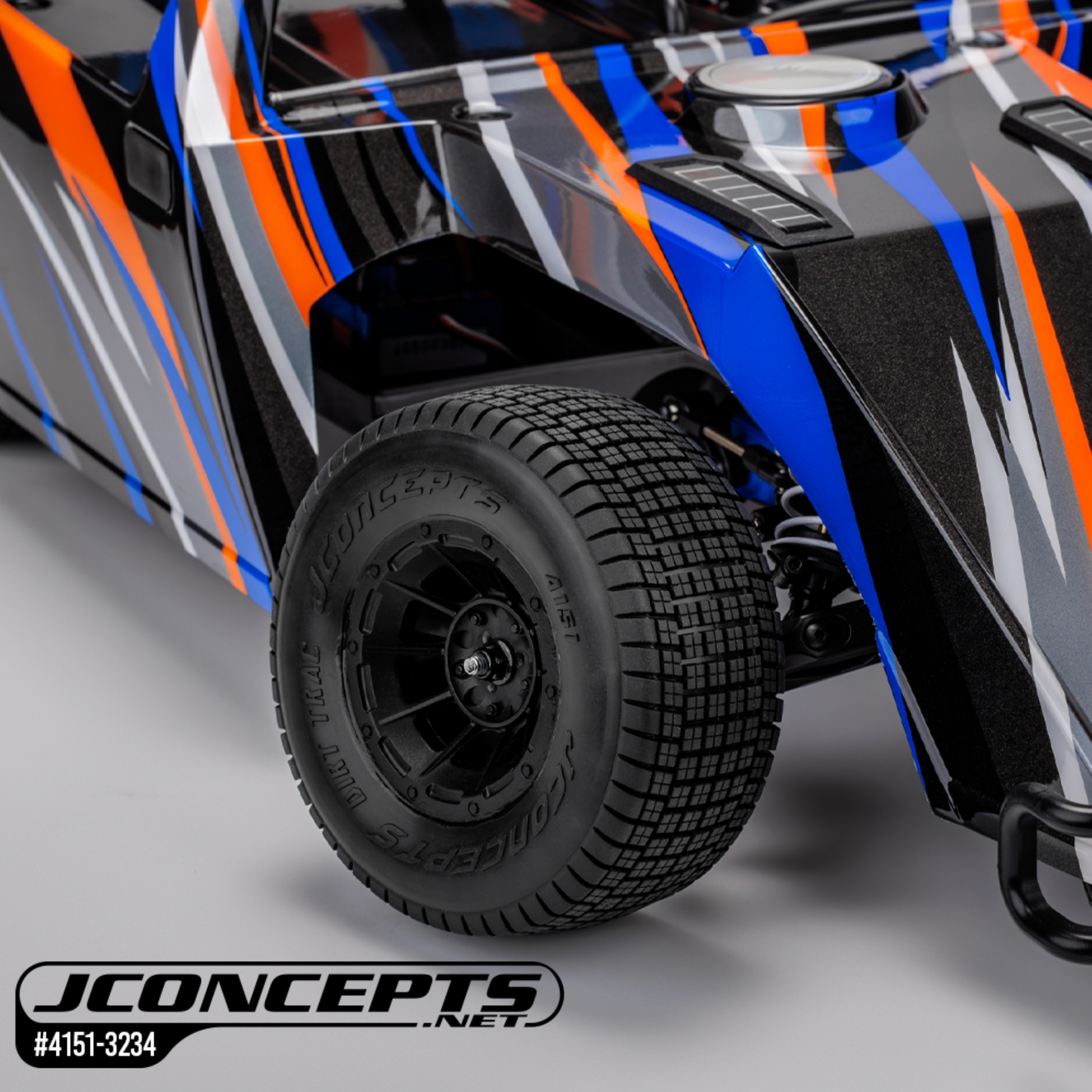 JConcepts Dirt Trac - Pre-mounted on Hazard Wheels - 2wd Front (4151-3234)