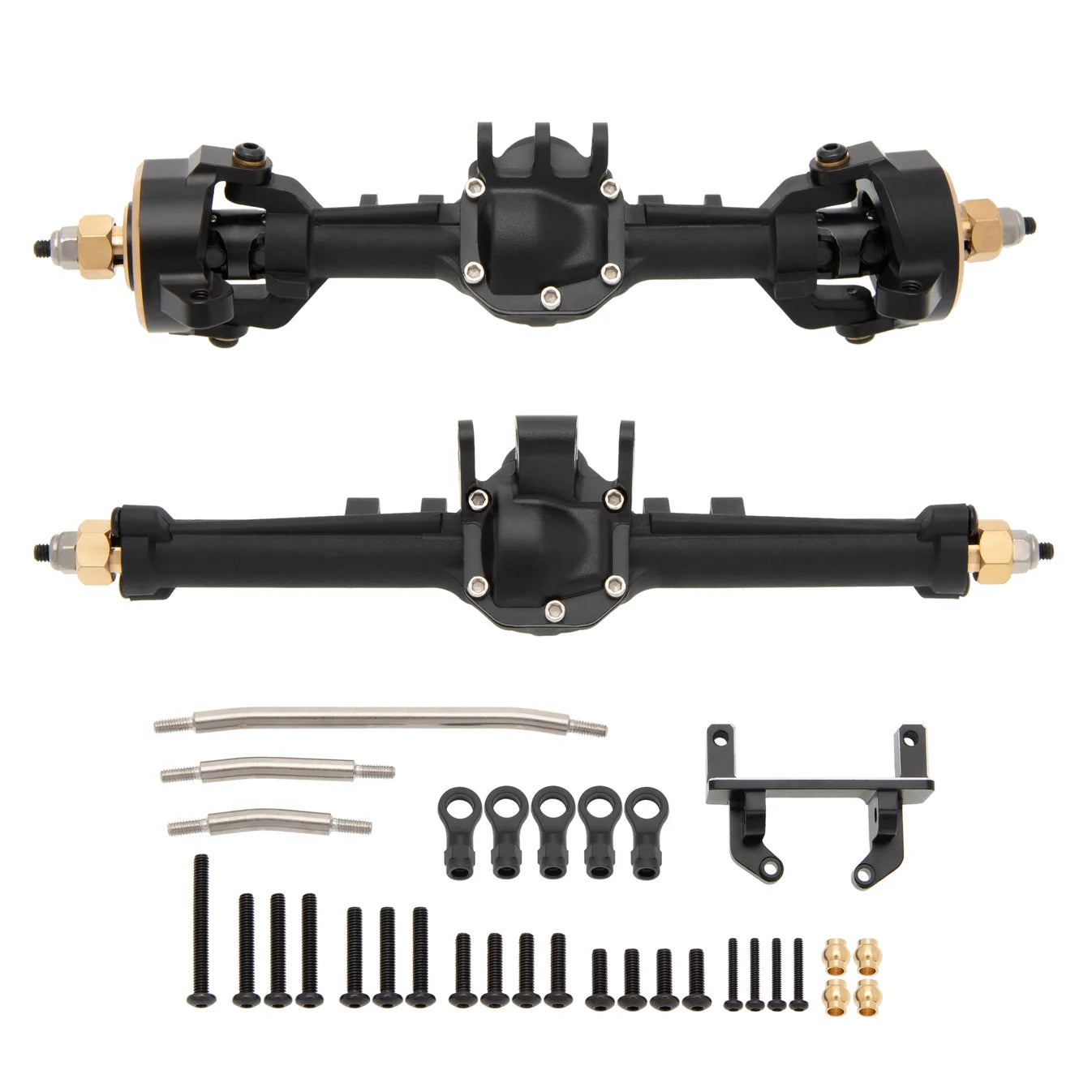 MEUS RACING - TRX4M Nylon Isokinetic 3-Section CVD Front Rear Axles Maximum Steering Angle 52° Wider +5MM for 1/18 TRX4M
