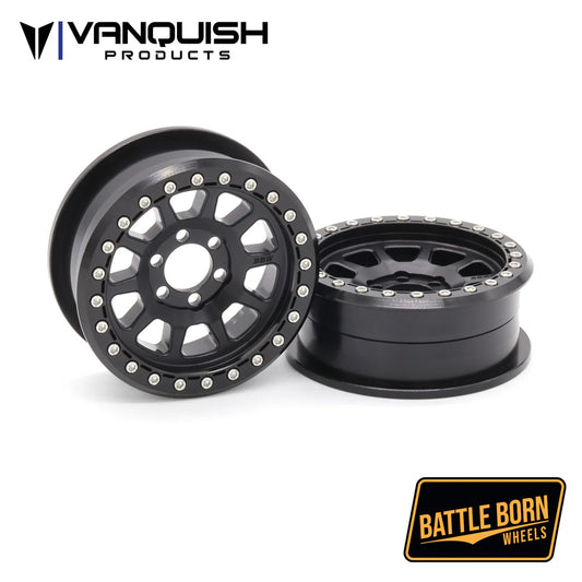 Vanquish Products Battle Born Wheels Sierra 2.2 Beadlock Crawler Wheels (Black) (2) (VPS08150)
