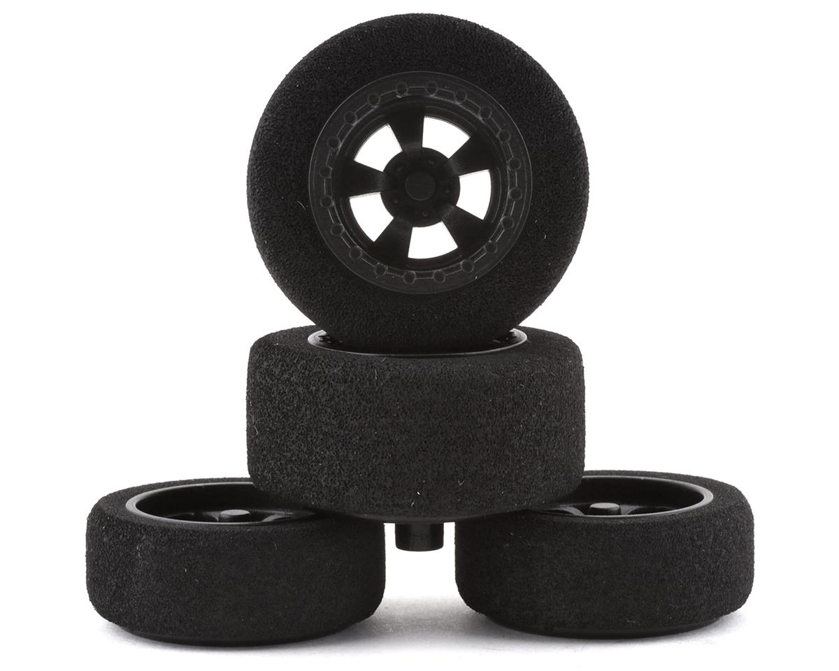 Team Associated DR28 Pre-Mounted 1/28 Drag Tires (Black) (4) (ASC21446)