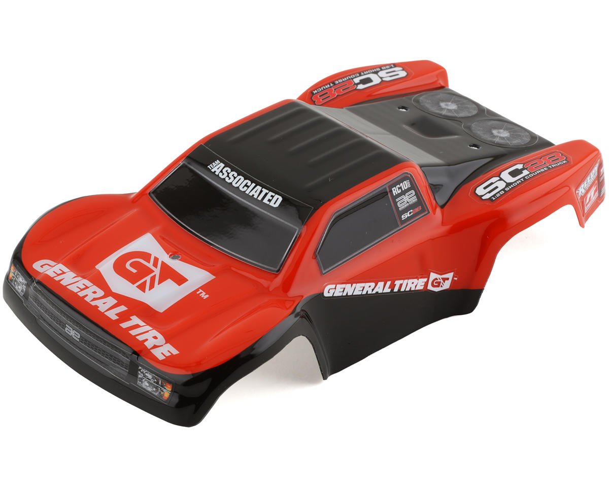Team Associated SC28 Pre-Painted Body (General Tire) (ASC21452)
