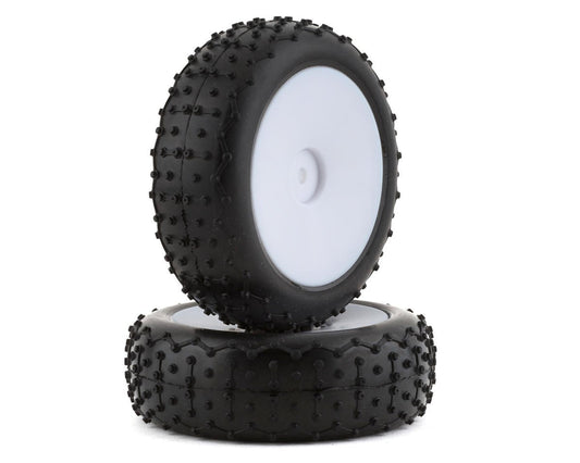 Team Associated Reflex 14B Front Narrow Pre-Mounted Mini Pin Tire (2) (White) (ASC21595)