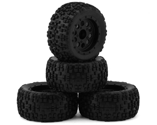 Team Associated Reflex 14MT Pre-Mounted Tires (4) (Black) (ASC21620)