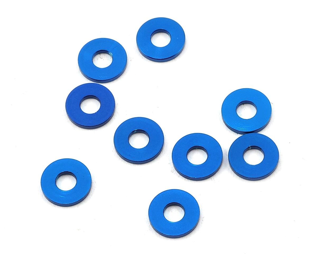 Team Associated 7.8x1.0mm Aluminum Bulkhead Ball Stud Washer (Blue) (10) (ASC31385)