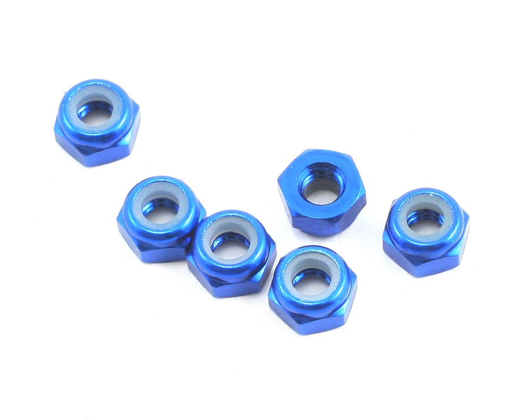 Team Associated 3mm Aluminum Factory Team Locknut (6) (ASC31550)