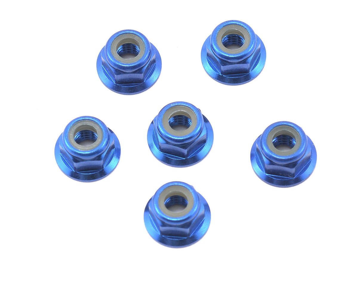 Team Associated M4 Aluminum Flange Locknut (6) (ASC31551)