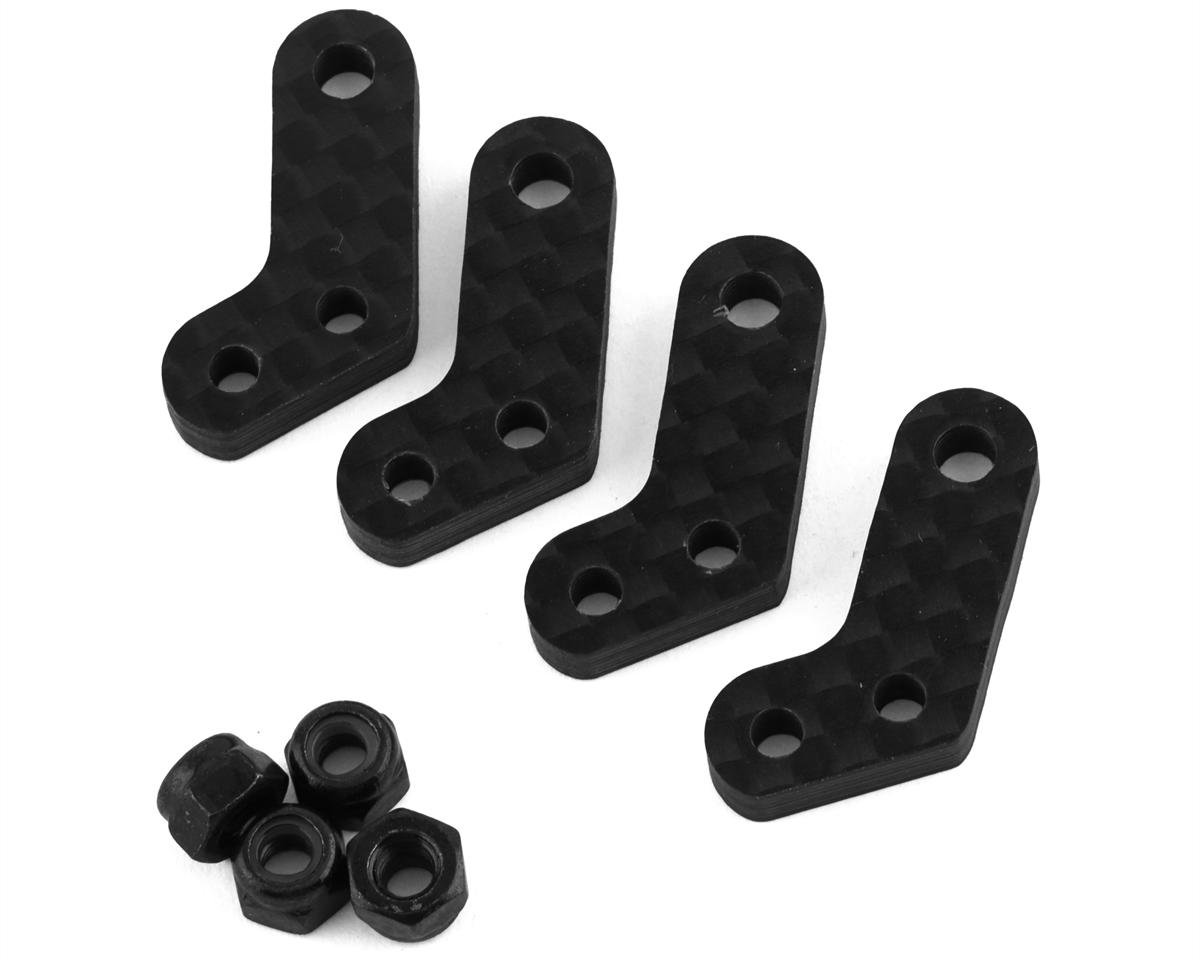 Team Associated Apex2 Factory Team Carbon Fiber Steering Arms (4) (ASC31849)