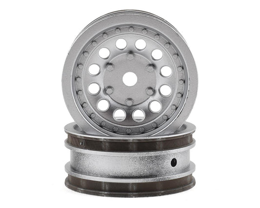 Team Associated CR12 Wheel Set (Satin Silver) (2) (ASC41053)