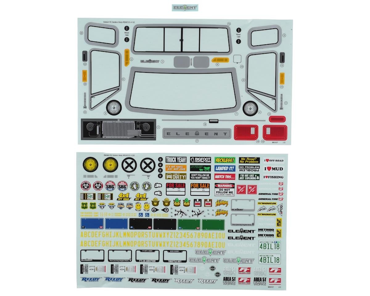 Element RC Sendero Body Decal Sheet (ASC42122)