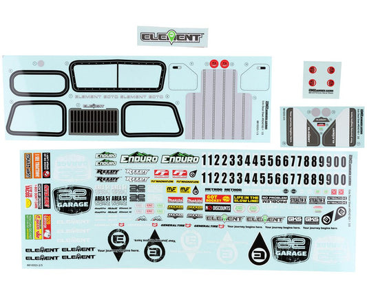 Element RC Enduro Ecto Decal Sheet (ASC42163)