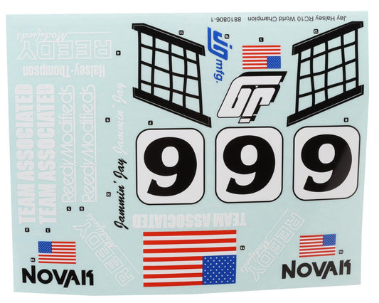Team Associated RC10 Jay Halsey WC Decal Sheet (ASC6398)
