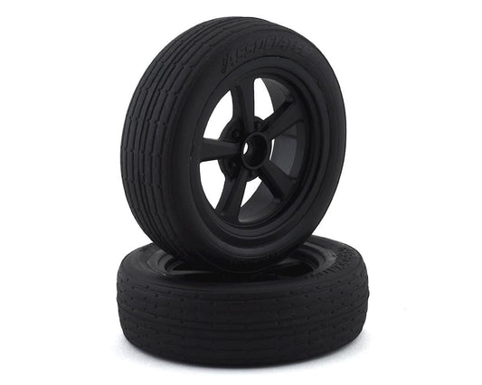 Team Associated DR10 Front Pre-Mounted Drag Racing Tires (2) (ASC71073)