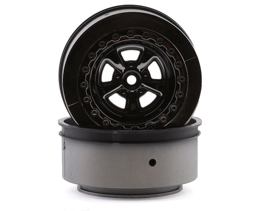 Team Associated DR10 Drag Racing Rear Wheels (Black Chrome) (2) (ASC71076)