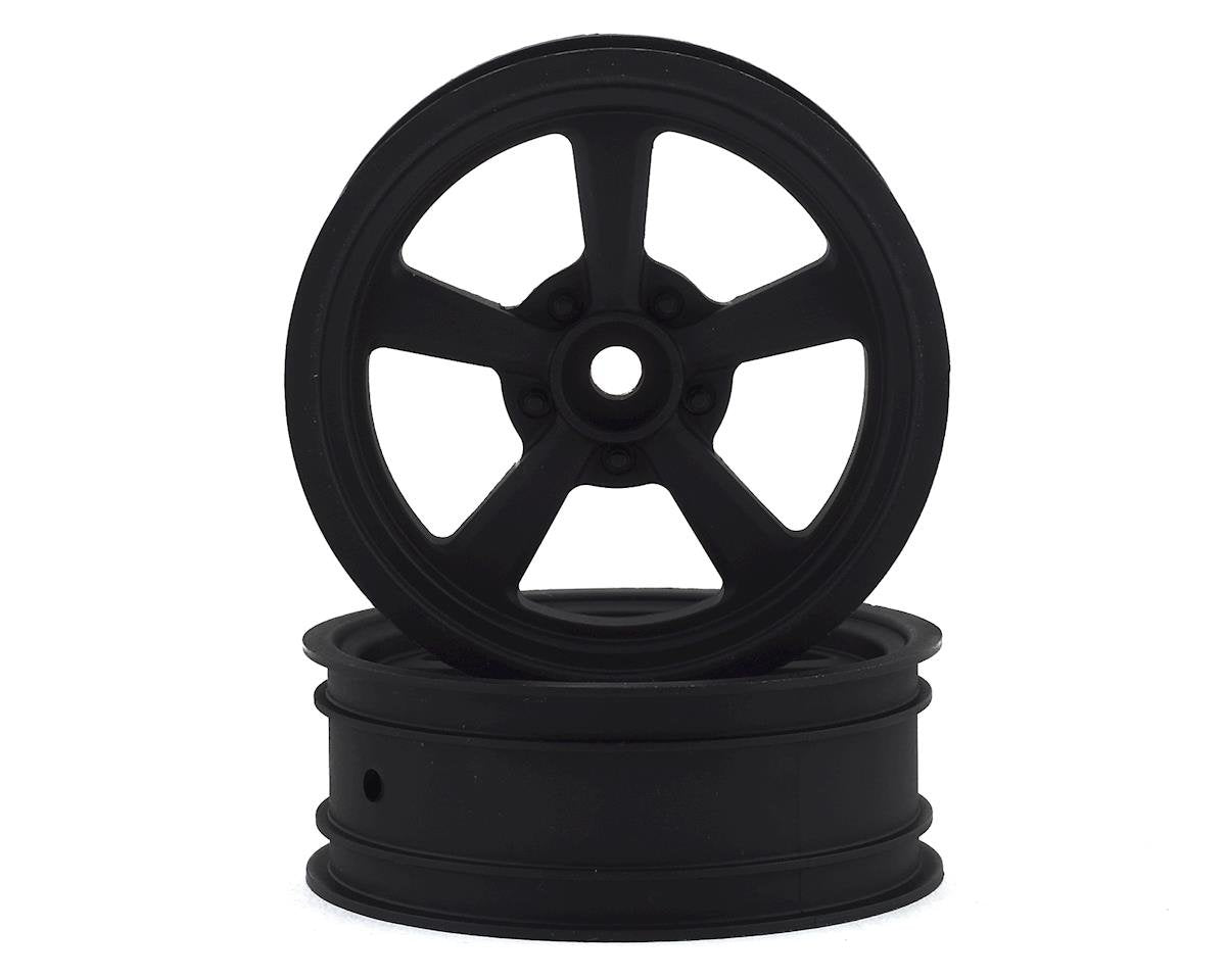 Team Associated DR10 2.2 Drag Racing Front Wheels (Black) (2) (ASC71079)