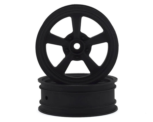 Team Associated DR10 2.2 Drag Racing Front Wheels (Black) (2) (ASC71079)
