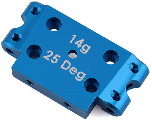 Team Associated DR10/SR10 Factory Team Aluminum Front Bulkhead (Blue) (25¡) (ASC72006)
