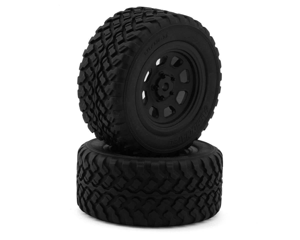 Team Associated Pro2 LT10SW Pre-Mounted Rear Tires (Black) (2) (ASC72112)