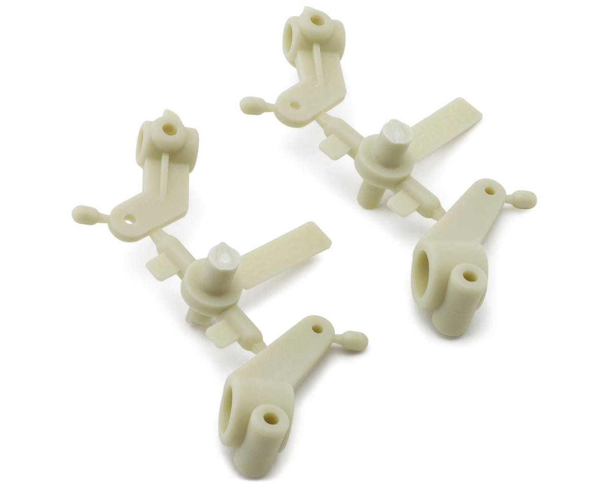 Team Associated RC10T Inline Steering Blocks & Rear Hub Carriers Set (White) (ASC7810)