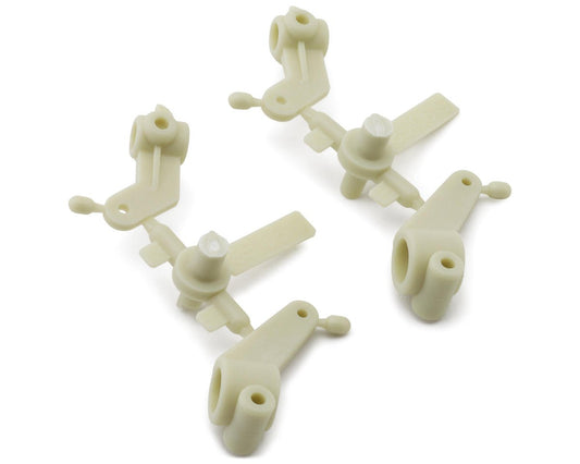 Team Associated RC10T Inline Steering Blocks & Rear Hub Carriers Set (White) (ASC7810)