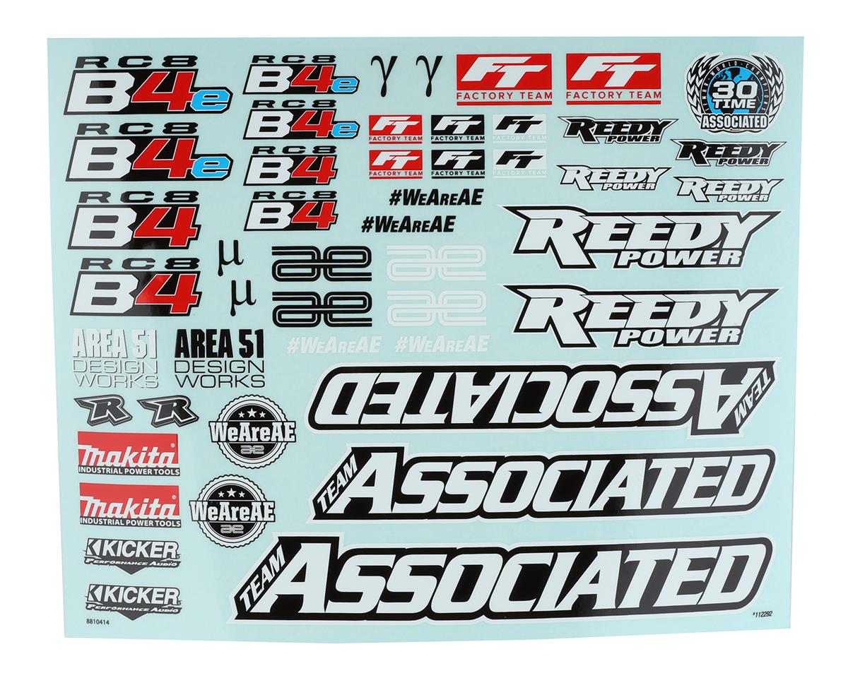 Team Associated RC8B4 Decal Sheet (ASC81588)