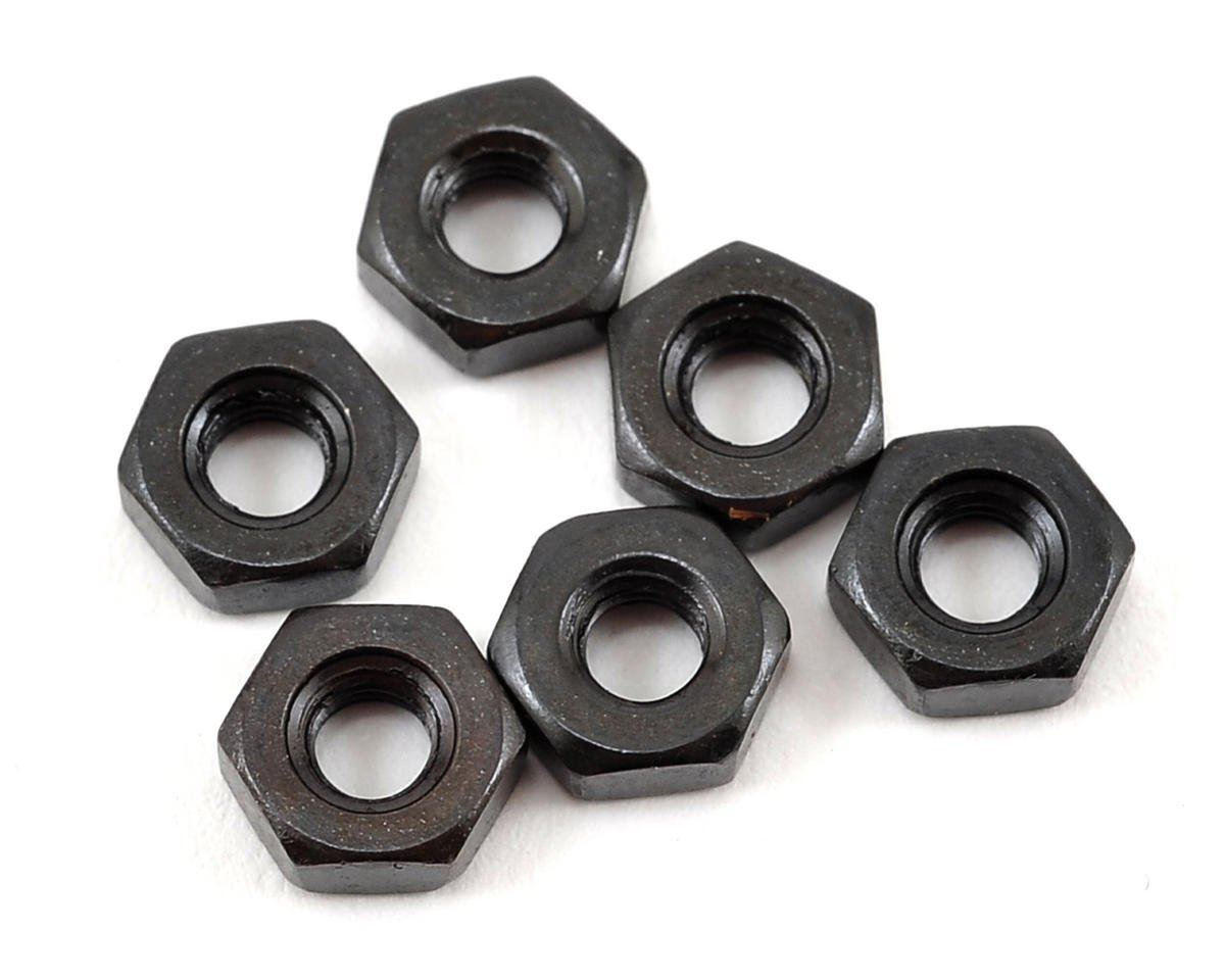 Team Associated M3 Nut (Black) (6) (ASC91477)