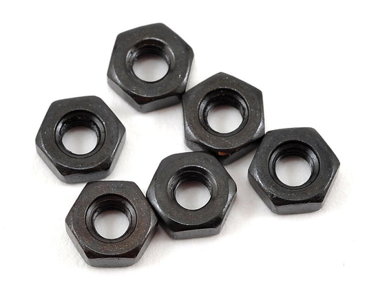 Team Associated M3 Nut (Black) (6) (ASC91477)