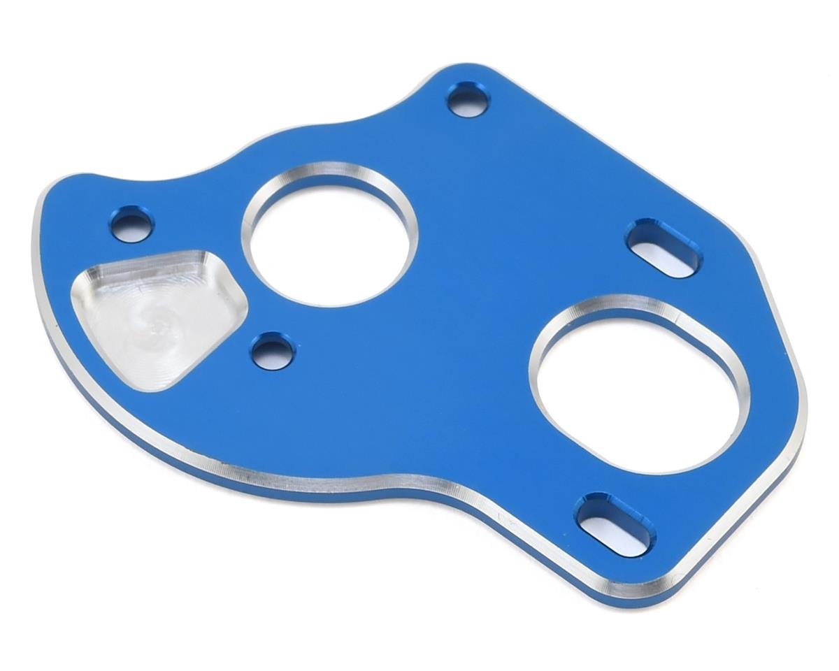 Team Associated B6.1/B6.1D Aluminum Laydown Motor Plate (Blue) (ASC91795)