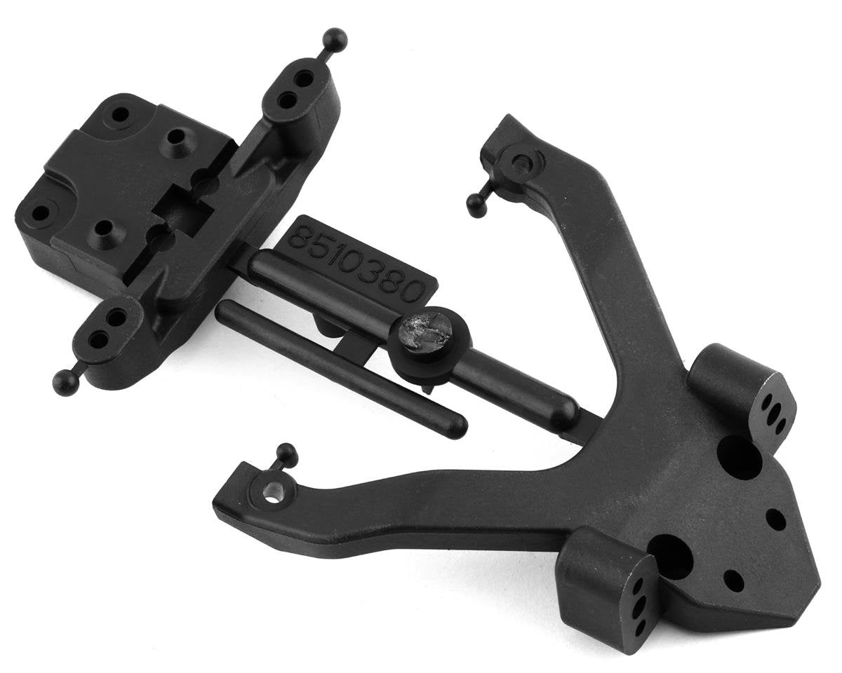 Team Associated B6.4/B6.4D Factory Team Top Plate & Ball Stud Mount (Carbon) (ASC91972)