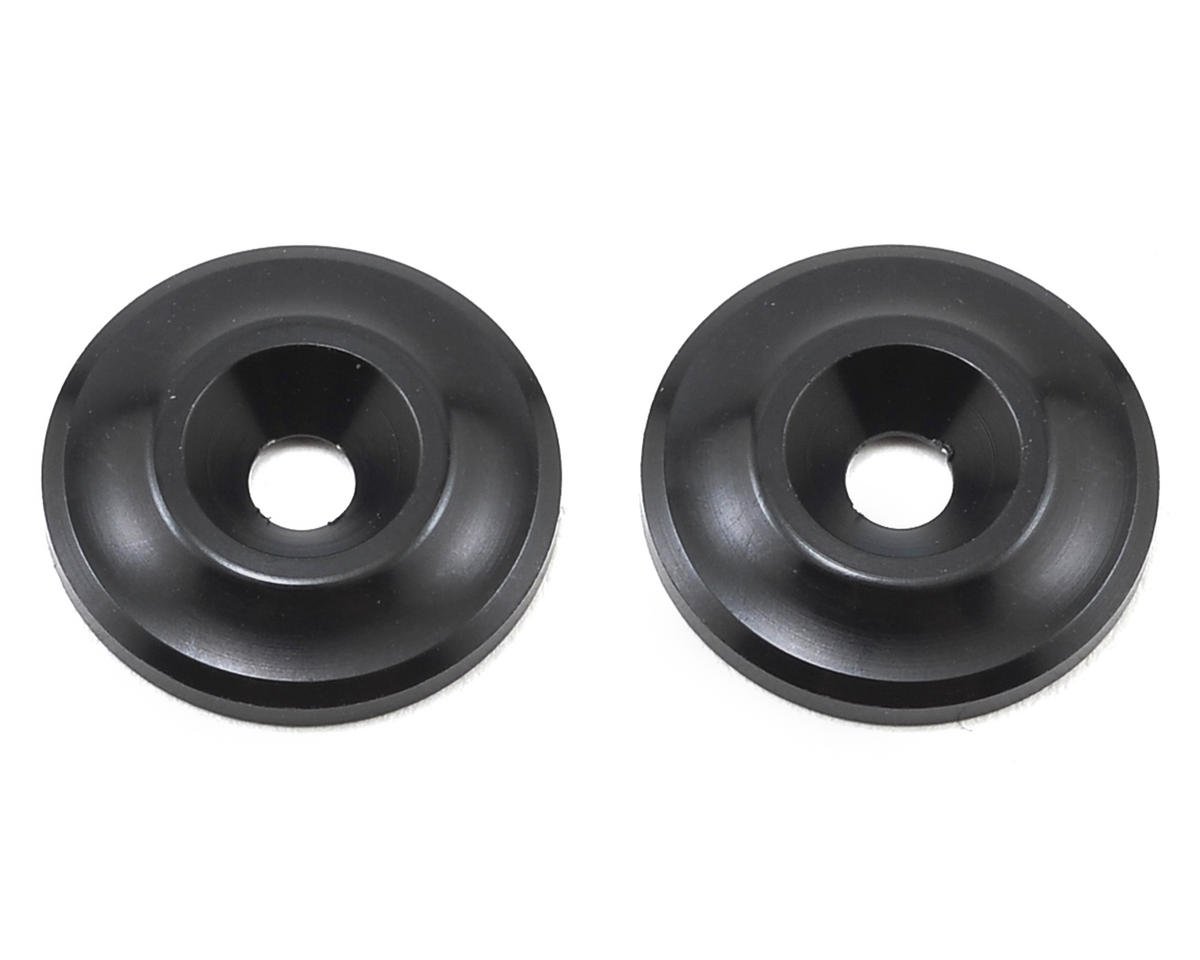 Team Associated Factory Team Aluminum Wing Buttons (Black) (ASC92100)