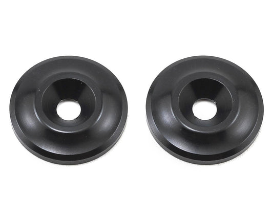 Team Associated Factory Team Aluminum Wing Buttons (Black) (ASC92100)