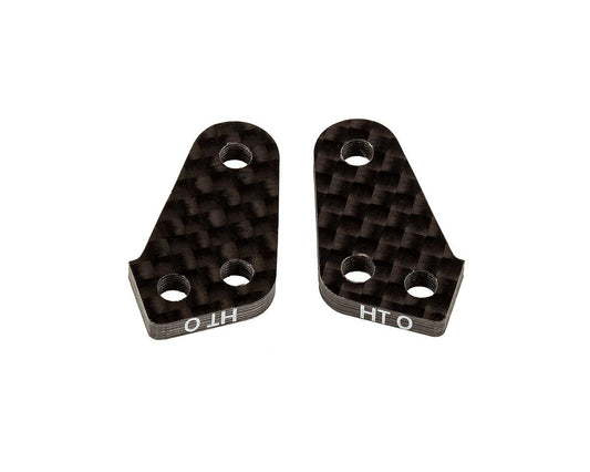 Team Associated RC10B74.1 Factory Team Carbon Fiber HT +0 Steering Block Arms (ASC92305)