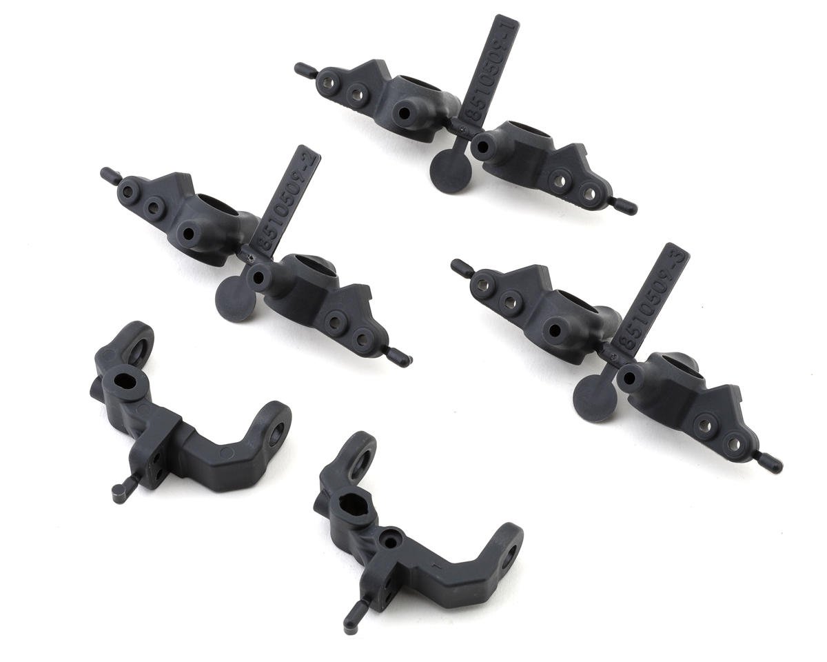 Team Associated RC10B7 Factory Team Caster & Steering Blocks (Carbon) (ASC92415)