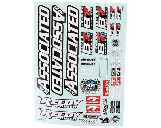 Team Associated RC10B7/RC10B7D Decal Sheet (ASC92465)