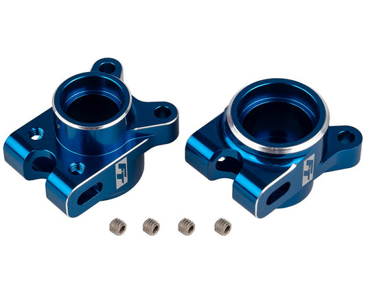 Team Associated RC10B7 Factory Team Aluminum Rear Hub Set (Blue) (2) (ASC92471)
