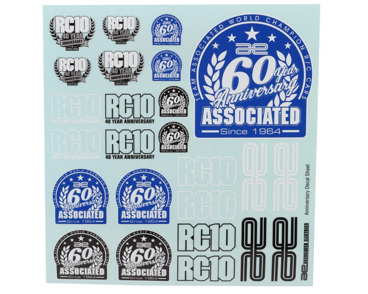 Team Associated Anniversary Decal Sheet (ASC97151)