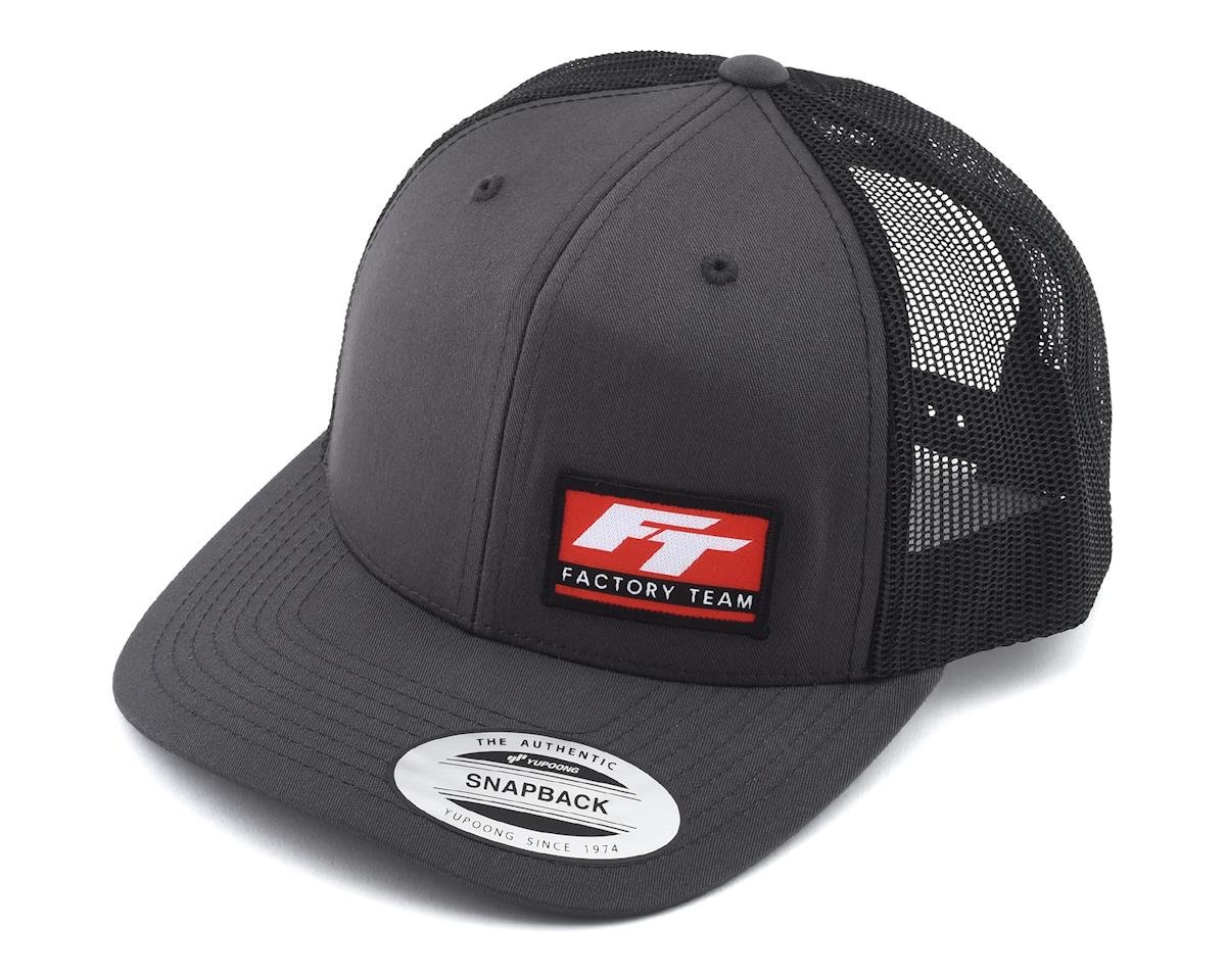 Team Associated Factory Team Logo "Curved Bill" Trucker Hat (Black/Grey) (One Size Fits Most) (ASCSP435)