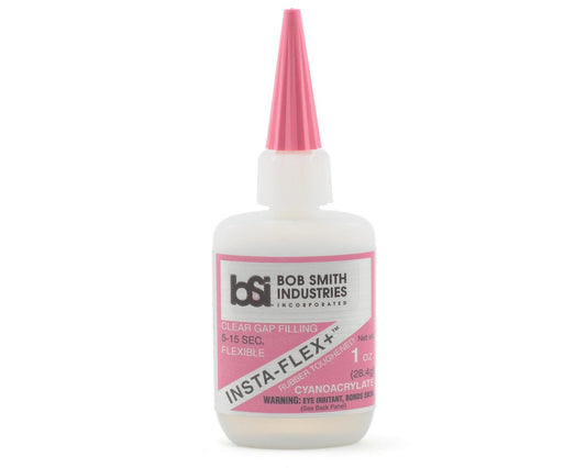 Bob Smith Industries INSTA-FLEX+ Clear Rubber Toughened CA (1oz) (BSI120)